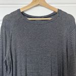 Halogen Nordstrom  Striped Long Sleeve Shirt Black & White Size Medium Photo 1