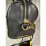 Michael Kors Aria Small Black Studded Satchel Crossbody Handbag Photo 6