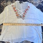 Love Peace Lazy Days Women’s White Long Sleeve Sheer Embroidered Blouse Size L Size L Photo 7