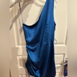 Glam  Electric Blue One-Shoulder Dress Photo 3