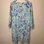 Lilly Pulitzer Lilly’s Lilac Marina 3 Quarter Sleeve Dress Nice Ink Size Large Photo 4