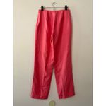 J. McLaughlin Hot Pink 100% Silk Straight Leg Dress Pants High Waist Women's 6 Photo 6