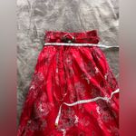SANGA Boutique Red Butterfly Whimsical Lined Bandana Midi Skirt Sz S EUC Photo 6