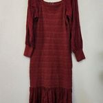 Anthropologie  Smocked Puff-Sleeved Midi Dress Photo 3