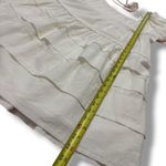 Anthropologie Cream Off-White Square-Neck Puff-Sleeve Tiered Dress – Large Photo 6