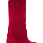 Steve Madden New Sorvino Red Suede Tall Knee Highs Western Boots Cowboy - 6 $240 Photo 0