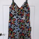 Mac Duggal NWT  Black Sequined Floral Detail Mini Dress - 26867 Photo 1