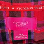 Victoria's Secret Victoria’s Secret Plaid Flannel Cinch Waist Sleep Nightshirt Red Pink Medium Photo 10
