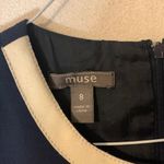Muse womens 8 medium dress navy business white casual coastal office work Blue Photo 1