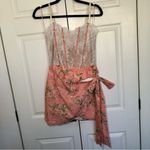 NWT Full Bloom Floral Lace Corset Wrap Mini Dress Size M White Size M Photo 3