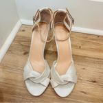 I. Miller  Silver Fabric Ankle Strap Sandals Size 10 Photo 11