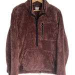PINK - Victoria's Secret Victoria's Secret PINK Teddy Sherpa Mauve Fleece 1/2 Zip Pullover Sz Medium Photo 0