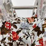 Vintage Stella floral pearl button down mini dress sweetheart neckline Multiple Photo 4