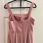 Azazie  Alara Dusty Rose Bridesmaid Dress with Slit Chiffon Stretch Size 10 Photo 6