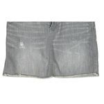 Martin + Osa Distressed Raw Hem Stretchy Mini Jean Skirt 10 Grey Washed #3594 Gray Photo 2