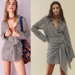 Free People NEW  Rillo Beach Summer Shirtdress Small Black White Lightweight Photo 2