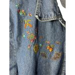 Vintage Pellini Blues Denim Embroidered Maxi Dress Size 16 Blue Photo 5