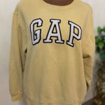 Gap Vintage  Sweatshirt Yellow Crew Neck Pullover Everyday Basic Comfy Casual‎ Photo 0