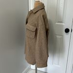 ZARA Oversized Shacket Light Brown Photo 5