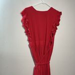 Majorelle  Revolve Red Mistwood Ruffle Trim Wrap‎ Maxi Midi Dress Size XL Photo 6