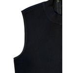 Halston Heritage $325  4 Stretch Knit Midi Dress Mock Neck Sleeveless Black Funky Photo 2