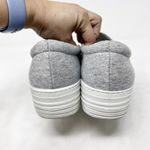 [Joshua Sanders] Gray Navy NY Felt Embroidered Slip On Platform Sneakers Size 10 Photo 5