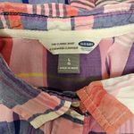 Old Navy  White Plaid Combo Classic Pocket Button Down Size Large Photo 5