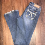 Seven7  Women's Boot Cut Jeans in Distressed Blue Photo 0