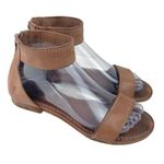 Frye * Carson Sandals Womens Sz 7 Ankle Strap Brown Leather Designer Summer Flat Photo 3