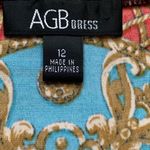 AGB Dress Women's Damask Tapestry Wrap Midi Dress Red Size 12 Red Photo 7