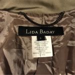 LIDA BADAY taupe lined blazer top zip up jacket women size 6 Photo 7