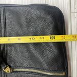 Fossil  Women's Black Pebbled Leather Zipper Erin Tote Bag with Crossbody Strap Photo 5