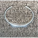 Lucky Brand SILVERTONE RAISED CUTOUT FLOWER DESIGN CUFF BRACELET SIGNED Photo 2