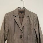 LAFAYETTE 148 NEW YORK Tan Dark Brown Pink Pinstripe Stripe WOOL Blazer Jacket 6 Photo 3