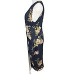 Nine Britton  Women's XL Blue Floral Abigail Brushed Knit Fitted Midi Dress Photo 4