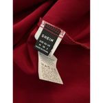 SheIn Red Satin Backless Spaghetti Strap Maxi Dress With High Slit party prom Photo 9