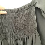 Rebellion black knee length shirred dress off the shoulder sleeves women size M Photo 3