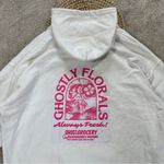 Lonely Ghost  Women’s Ghostly Florals Sweatshirt Hoodie Pullover in White XXL Photo 7
