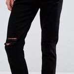 J Brand • Caitland slim boyfriend jeans Retrograde wash black straight rip knee Photo 0