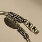 NATIVE AMERICAN 925 STERLING SILVER Navajo Stamped BRACELET Pink/Ruby Purple Photo 10