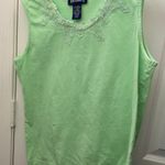 FINAL MARKDOWN Denim & company lace trim tank top (S) Photo 0