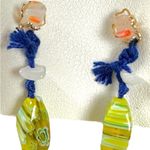 Free People Ariana Ost Voyage Dangle Earrings NWT Bohemian Beach Summer Flowers Photo 6