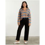 Everlane NWT Lace Up Wool Cotton Striped Sweater Photo 5