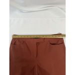 Theory Women Cropped Pants Chocolate Hook & Eye Cotton Stretch Classic Size 8 Photo 3