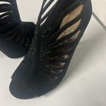 Jessica Simpson  Black caged embellished high heels Sz 9.5 Photo 3