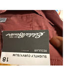 Eddie Bauer  Womens Size 18‎ Cropped Chino Pants Casual Crop Red Pink Photo 8