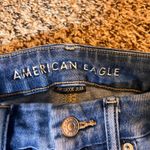 American Eagle The Lu(x)e Ripped Distressed Skinny Jeans Size 2 Blue Photo 1