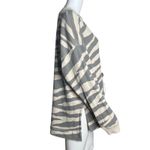 American Eagle  Sweatshirt Womens Small Cream Gray Zebra Print Jegging Fit Lounge Photo 1