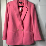 Talbots double breasted hot pink barbie core jacket size 14 valentine Photo 0