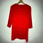 J.Crew 𝅺 Red 3/4 Sleeve Double-Zip Shift Dress Holidays Christmas Photo 5